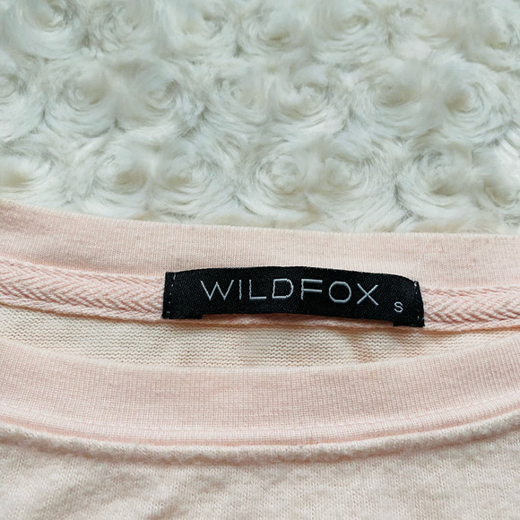 Wildfox Soft Pink Pineapple Crewneck Oversized Baggy Beach Jumper Sweatshirt S - Picture 7 of 9